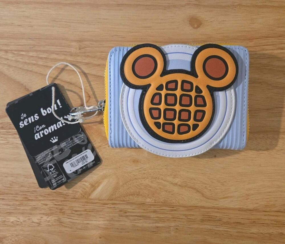 Disney Mickey Mouse Loungefly Waffle Scented Wallet NEW